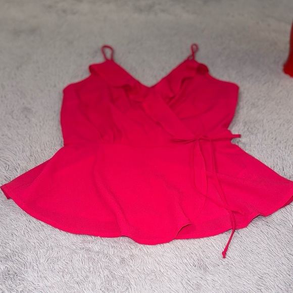 Hot pink babydoll top - Picture 3 of 10
